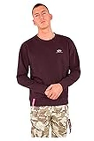 Alpha Industries Basic Small Logo Sudadera, Rojo (Deep Maroon-21), XL para Hombre