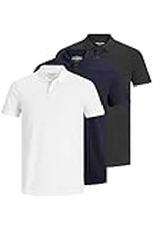 JACK & JONES Polo Basic para Hombre (Paquete de 3)