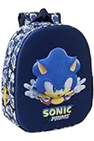 Safta SONIC CITY - Mochila Escolar, con Diseño 3D, Adaptable a Carro, Ideal para Niños de Diferentes Edades, Cómoda y Versátil, Calidad y Resistencia, 27x10x33 cm