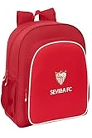 Safta SEVILLA FC - Mochila Escolar Niño, Mochila Infantil, Adaptable a Carro, Ideal para Niños en Edad Escolar, Cómoda y Versátil, Calidad y Resistencia, 32x12x38 cm