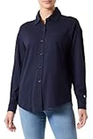 Champion Legacy Icons Tonal Logo W-Botón Grande L/S Camisa, , S para Mujer