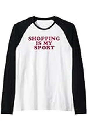 Miftees Shopping is my Sport Camiseta Manga Raglan