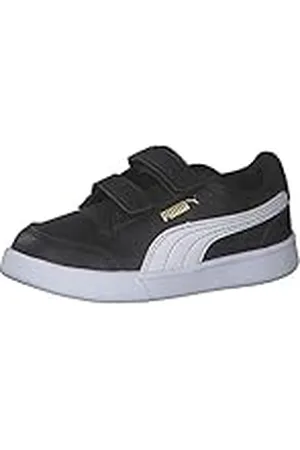 PUMA Shuffle V Inf, Zapatillas Unisex bebé, Multicolor Black White Team Gold, 26 EU