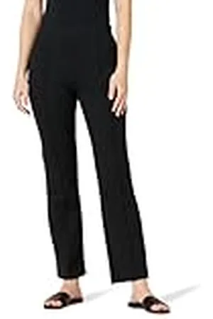 Amazon Pantalones de Tejido Elástico Ponte, Tiro Medio y Longitud hasta el Tobillo Mujer, , S