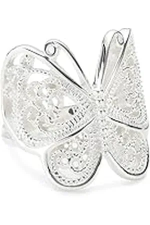 Vinani RSL56 - Anillo, Mariposa Paisley, de Ley 925, Talla 56 (17.8)