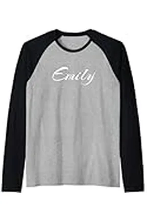 Emily van den Bergh Beautiful Feminine Emily Handwritten Font Camiseta Manga Raglan