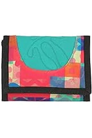 TOTTO Cartera Juvenil, Modelo Tinta, con 14 Organizadores, Monedero con Cremallera, Billetera y Tarjetero, Tamaño Compacto, Cierre de Solapa con Velcro, Versátil y Resistente, Estampado Verde