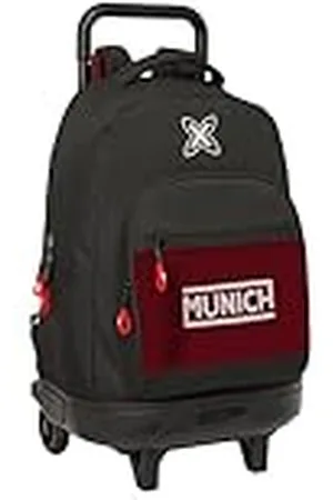 Safta MUNICH VULCAN - Mochila Grande con Ruedas, Compacta, Extraíble, Ideal para Niños de Diferentes Edades, Cómoda y Versátil, Calidad y Resistencia, 33x22x45 cm