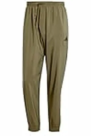 adidas Hombre Essentials Small Logo Stanford Pant Elasticated, Olive Strata/Black, S