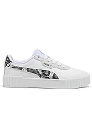 PUMA Carina 3.0 Snake Chic, Zapatillas Mujer, White-Vapor Gray Aged Silver, 36 EU