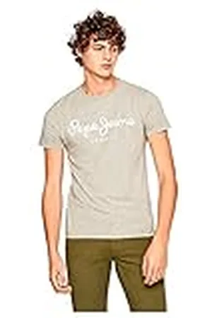 Pepe Jeans Original Stretch Camiseta para Hombre Slim Fit Manga Corta Gris, XXL