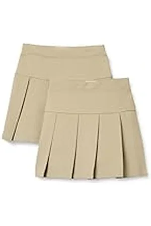 Amazon Falda Corta Plisada de Uniforme Niña, Pack de 2, , 10 años