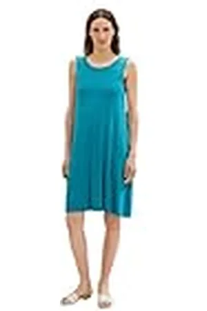 TOM TAILOR 1036803 Vestido, 31668-Petrol Green, 34 para Mujer