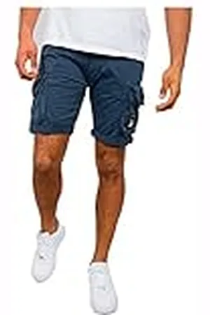 Alpha Industries Crew Patch Pantalones Cortos, Azul (New Navy-435), 31 para Hombre