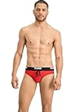 PUMA SWIM MEN LOGO SWIM BRIEF 1P - C: red_T: XS