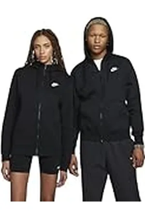 Nike M NSW Club Hoodie FZ BB Sweatshirt, Hombre, Black/Black/White, 3XL