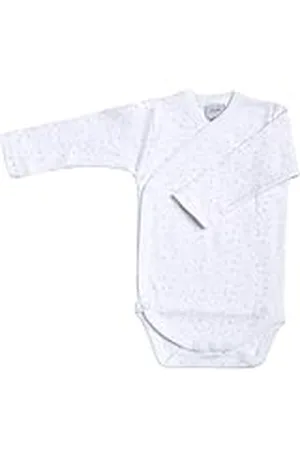 BABIDU Body Bebé Manga Larga Algodón 100% Con Cierre Cruzado Estampado Estrellitas, Body Bebé Recién Nacido y Prematuros, Tejido Suave y Hipoalergénico Para Piel Sensible, Ropa Bebé Niño y Niña Unisex