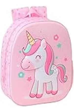 Safta UNICORN 3D - Mochila Escolar, con Diseño 3D, Adaptable a Carro, Ideal para Niños de Diferentes Edades, Cómoda y Versátil, Calidad y Resistencia, 27x10x33 cm