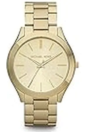 Michael Kors Reloj Cuarzo Mujer 42.00mm con dial Analógico Champán y Correa de Pulsera de Metal Oro MK3179