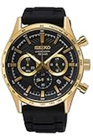 Seiko Reloj Analógico para Hombres de Cuarzo con Correa en Silicona SSB446P1