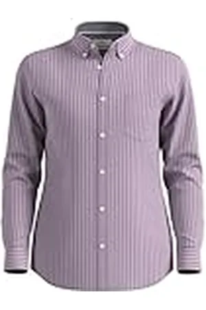 QS by s.Oliver 2148591 Camisa de Manga Larga, Corte Ajustado, Rosa, M Hombres
