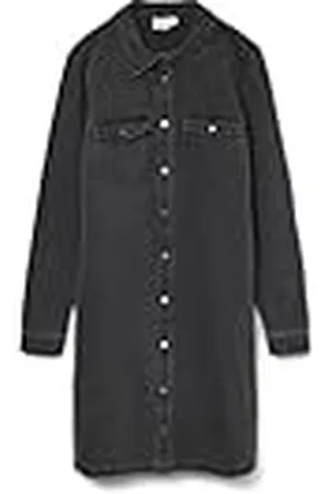 VERO MODA Vmjennie LS Short Dress Mix Noos Vestido Vaquero, , S para Mujer