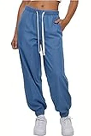 Urban classics Ladies Light Denim Jogpants Pantalones, , XXL para Mujer