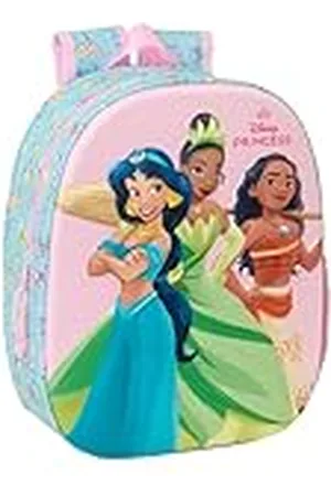 Safta PRINCESAS DISNEY 3D - Mochila Escolar, con Diseño 3D, Adaptable a Carro, Ideal para Niños de Diferentes Edades, Cómoda y Versátil, Calidad y Resistencia, 27x10x33 cm