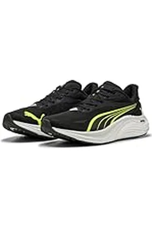 PUMA Electrify Nitro 4, Zapatillas para Correr de Carretera Hombre, Black-Yellow Alert-Feather Gray, 41 EU