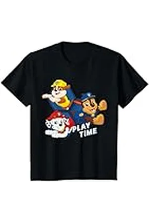 Paw Patrol Niños - Chase Marshall Rubble Play Time Camiseta
