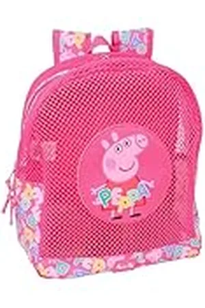 Safta PEPPA PIG - Mochila Infantil de Playa, Anti Arena, con Asas, Fácil Limpieza, Ideal para Niños de Diferentes Edades, Cómoda y Versátil, 32x12x38 cm