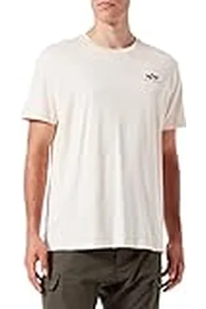 Alpha Industries Basic T Small Logo Camiseta, Blanco (Jet Stream White-578), L para Hombre