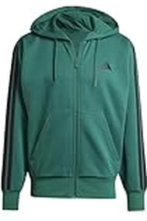 adidas Hombre Essential Three Stripes Fleece Zipper Hoodie, , L