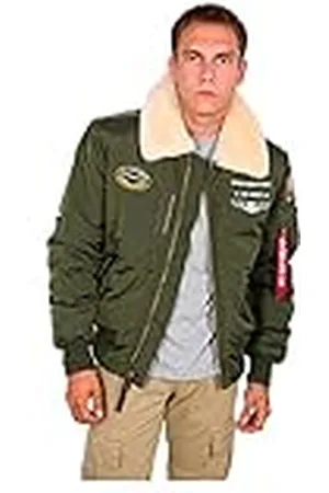 Alpha Industries Injector III Air Force Chaqueta, Verde (Dark Green-257), S para Hombre