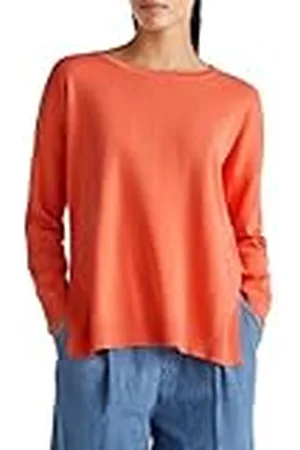 Benetton Maglia SC Barca M/L 1091d10d7 Suéter, Naranja Mujeres