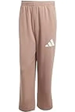 adidas Hombre Essentials Wide Leg Three Bar Pant, Warm Clay/White, S