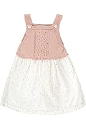 BABIDU Vestido Bebé Niña Verano Algodón 100% con Volantes, Tirantes o Mangas, Cuello Decorativo, Estampados Florales o Plumetti, Diseño Suave, Fresco y Cómodo para Ceremonias, Eventos o Uso Diario