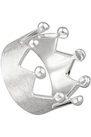 Vinani RKR60 - Anillo, Corona, cepillado con Pointe brillante, de Ley 925, Talla 60 (19.1