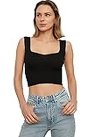 Trendyol Blusa Cuadrada de Punto Blouse, , M para Mujer