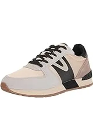 Tretorn Tenis Loyola con Cordones para Mujer, Blanco/Gris Pardo/Negro, 38 EU
