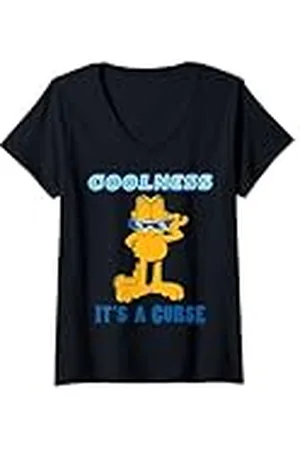 Garfield Mujer Garfiled - Lo guay es una maldición Camiseta Cuello V