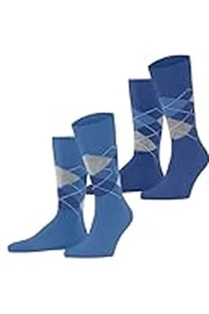 Burlington Everyday Argyle M So algodón estampados 2 pares, Calcetines Hombre, , 40-46