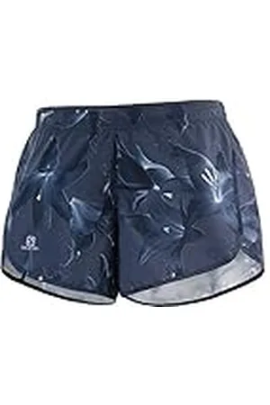 Salomon Shorts para running, agile short, tafetán, gris , mujer, talla: XL