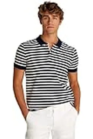 Tommy Hilfiger TJM Slim Placket Polo Ext Dm0dm20676 Polo, Blue (Dark Night Navy/Ecru), XL para Hombre