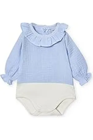 BABIDU Body Bebé Manga Larga Algodón 100%, Body Bebé Recien Nacido Tejido Bambula Con Cuello Volante Suave Transpirable y Hipoalergénico Piel Sensible, Ropa Bebé Niño y Niña Unisex, Básicos Invierno