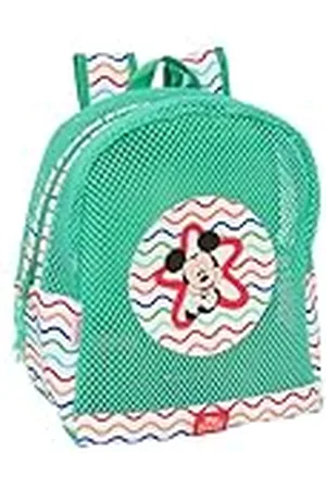 Safta MICKEY MOUSE - Mochila Infantil de Playa, Anti Arena, con Asas, Fácil Limpieza, Ideal para Niños de Diferentes Edades, Cómoda y Versátil, 32x12x38 cm