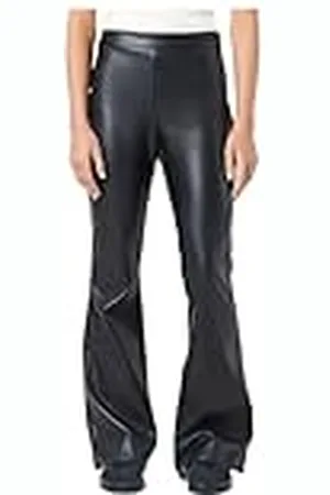 Noisy May Nmandy Pasa PU HW Flared Pants Noos Pantalón Acampanado, , XL Mujeres