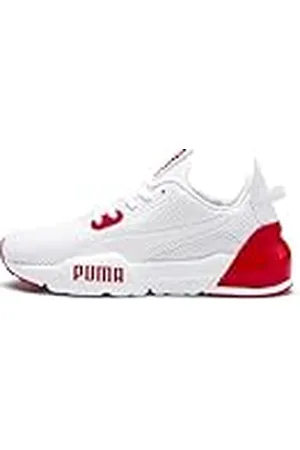 PUMA Cell Phase Jr, Zapatillas, Blanco White-High Risk Red 03, 39 EU