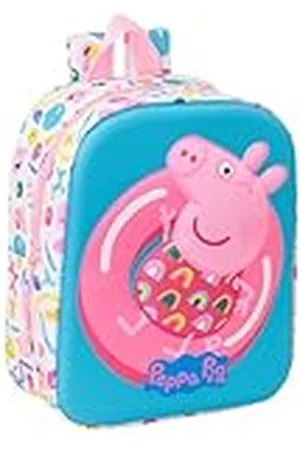 Safta PEPPA PIG 3D - Mochila de Guardería 3D, Adaptable a Carro, Fácil Limpieza, Ideal para Niños de Diferentes Edades, Cómoda y Versátil, Calidad y Resistencia, 22x10x27 cm