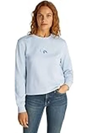 Calvin Klein Sudadera Mujer Gradient Monologo Crewneck Regular Fit, Azul (Niagara Mist), XL